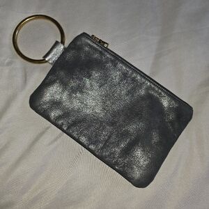 Wellfair Brand Elegant Black Leather Wristlet